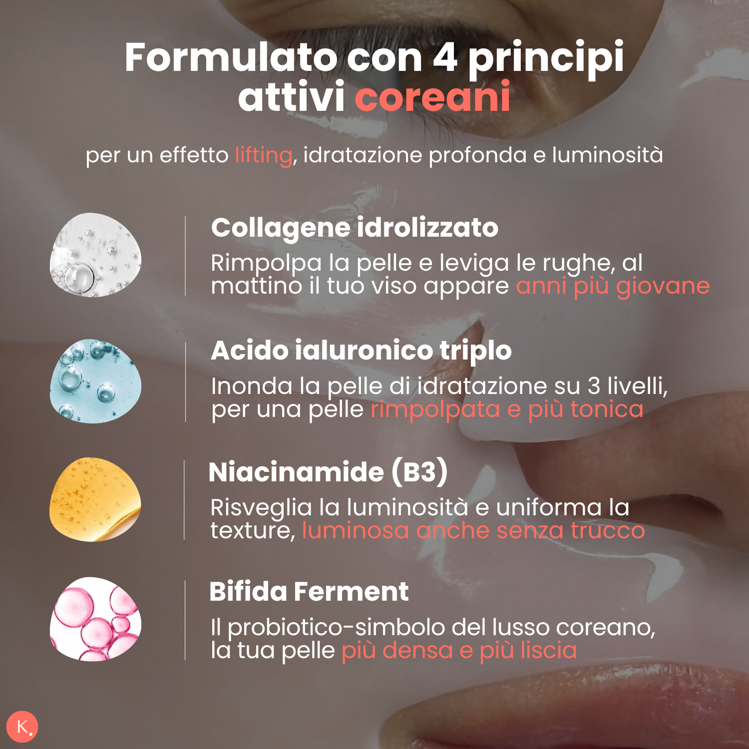 Maschera Notte Liftante al Collagene, Vitalys Glowdeep